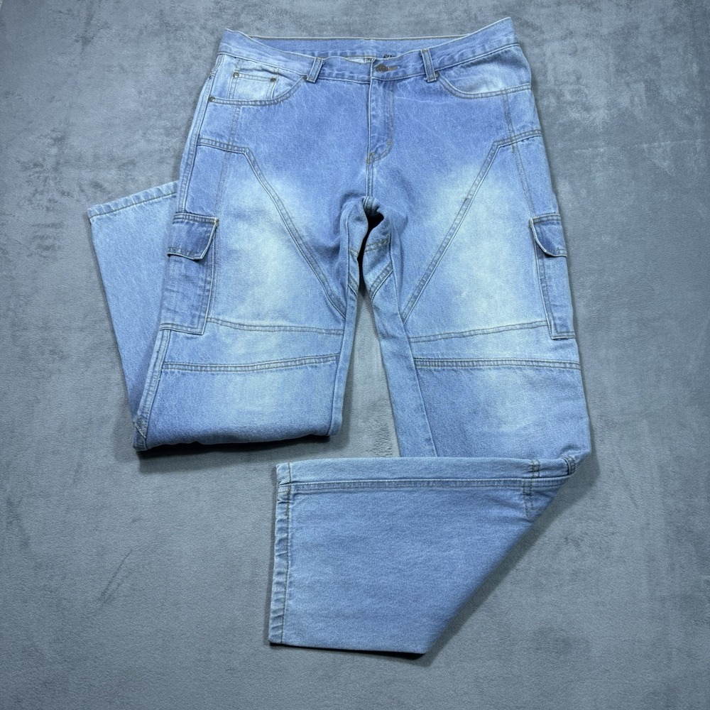 Crane Carpenter Jeans Mens 36x32 Utility Reinforced Motorcycle Double Knee USA